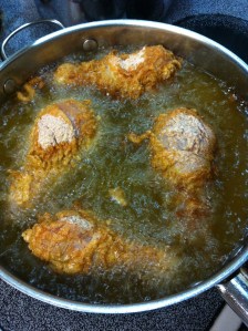 fried chicken and red tulips 009