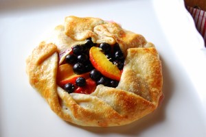Rustic blueberry-peach galette