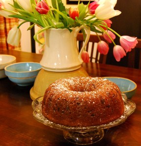 Mama Steph's Sour Cream-chocolate chip pound cake