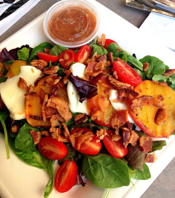 Mama Steph's grilled peach salad