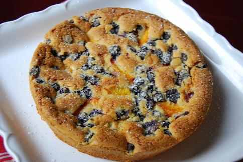 blueberry peach coffee cake