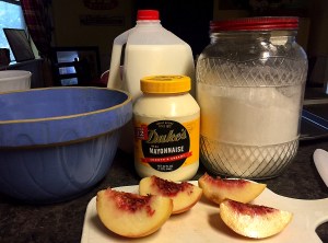 the ingredients needed for the delicious biscuits
