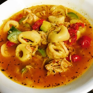 Mama Steph's chicken and tortellini soup