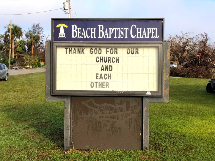 beach baptist sign